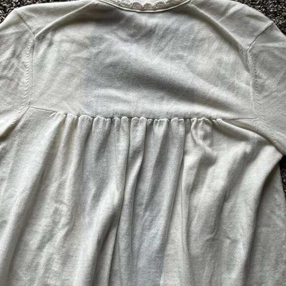 Kate Spade Broome Street Cardigan Womens XS Cream Cashmere/Cotton Blend L/S - Picture 6 of 8